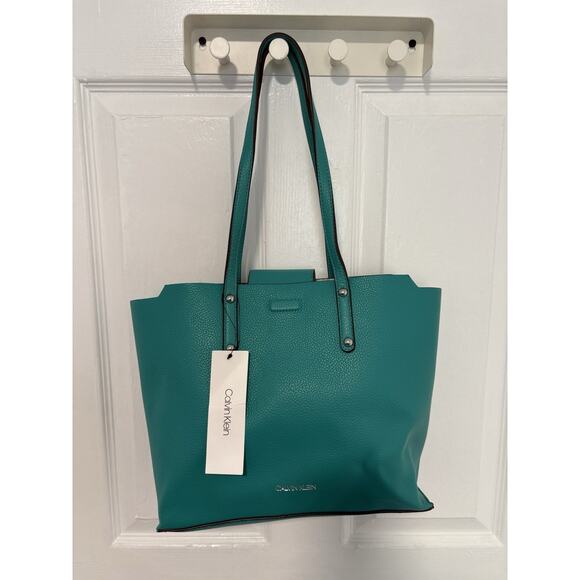 Calvin Klein Teal Tote Bag Large NWT - Picture 1 of 7